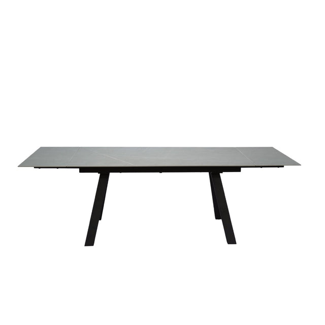 Modern-Rectangular-Grey-Sintered-Stone-Extending-Dining-Table-Black-Metal-Legs-160cm-240cm