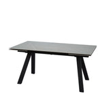 Modern-Rectangular-Grey-Sintered-Stone-Extending-Dining-Table-Black-Metal-Legs-160cm-240cm