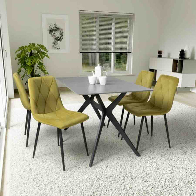 Modern-Rectangular-Grey-Stone-Dining-Table-And-4-Yelloq-Velvet-Dining-Chairs-Kitchen-Table-Set-120cm