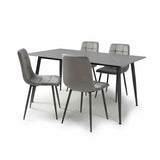 Modern-6-Seater-Grey-Stone-Rectangular-Dining-Table-With-Black-Metal-Legs-160cm