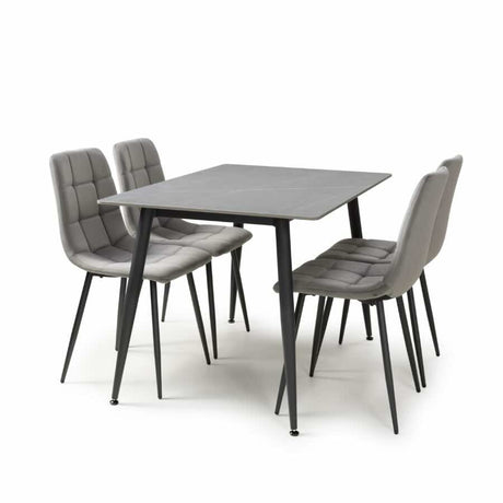 Modern-Rectangular-Grey-Stone-Dining-Table-With-4-Grey-Velvet-Chairs-Kitchen-Table-Set