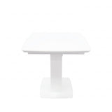 Modern-Rectangular-Matte-White-Glass-Top-Extending-Dining-Table