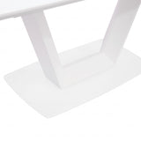 Modern-Rectangular-Matte-White-Glass-Top-Extending-Dining-Table