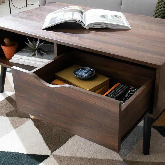 Modern-Rectangular-Walnut-Wood-Coffee-Table-With-Drawer-_-Storage-Wood-Legs-100cm