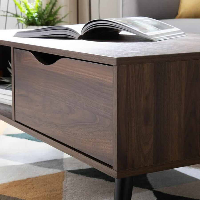 Modern-Rectangular-Walnut-Wood-Coffee-Table-With-Drawer-_-Storage-Wood-Legs-100cm