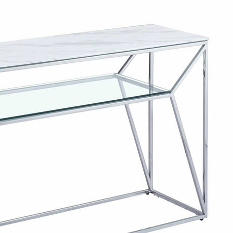 Modern-Rectangular-White-Glass-Marble-Console-Table-With-Glass-Shelf-_-Metal-Base-120cm