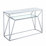 Modern-Rectangular-White-Glass-Marble-Console-Table-With-Glass-Shelf-_-Metal-Base-120cm