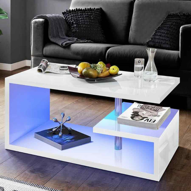 Modern-Rectangular-White-Gloss-Coffee-Table-With-Shelf-_-LED-Lighting-100cm