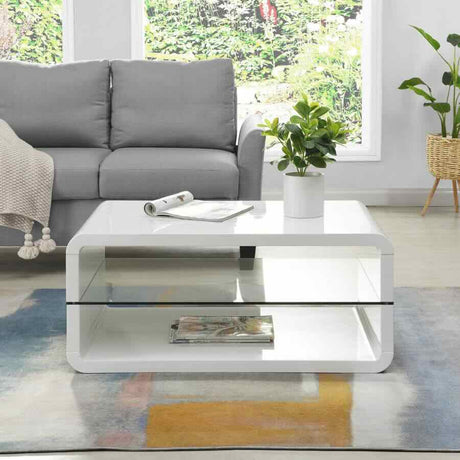 Modern-Rectangular-White-High-Gloss-Coffee-Table-With-Glass-Shelf-120cm