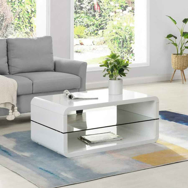 Modern-Rectangular-White-High-Gloss-Coffee-Table-With-Glass-Shelf-120cm