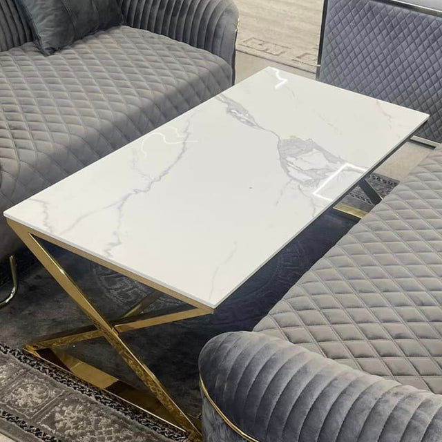 Modern-Rectangular-White-Marble-Coffee-Table-Gold-Cross-Over-Base-120cm