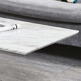 Modern-Rectangular-White-Marble-Coffee-Table-With-Chrome-Metal-Cross-Over-Base-100cm