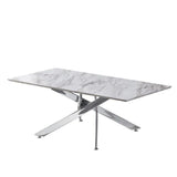 Modern-Rectangular-White-Marble-Coffee-Table-With-Chrome-Metal-Cross-Over-Base-100cm