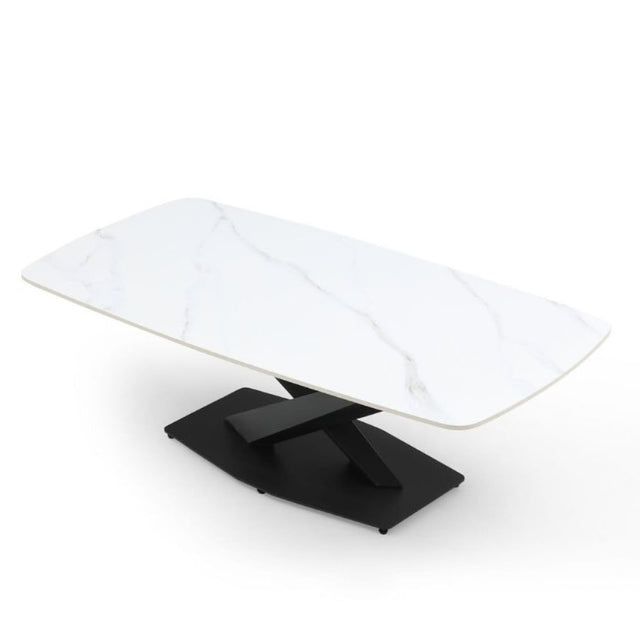 Modern-Rectangular-White-Marble-Sintered-Stone-Coffee-Table-With-Black-Crossover-Metal-Base-130cm