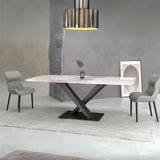 Modern-Rectangular-White-Sintered-Stone-Marble-6-Seater-Dining-Table-Black-Metal-Pedestal-Crossover-Base-160cm