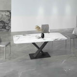 Modern-Rectangular-White-Sintered-Stone-Marble-6-Seater-Dining-Table-Black-Metal-Pedestal-Crossover-Base-160cm