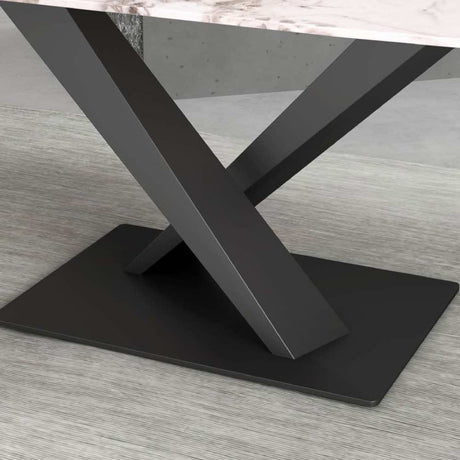 Modern-Rectangular-White-Sintered-Stone-Marble-6-Seater-Dining-Table-Black-Metal-Pedestal-Crossover-Base-160cm