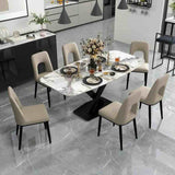 Modern-Rectangular-White-Sintered-Stone-Marble-6-Seater-Dining-Table-Black-Metal-Pedestal-Crossover-Base-160cm