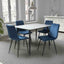 Modern-Rectangular-White-Stone-Dining-Table-With-4-Blue-Velvet-Chairs-Kitchen-Table-Set