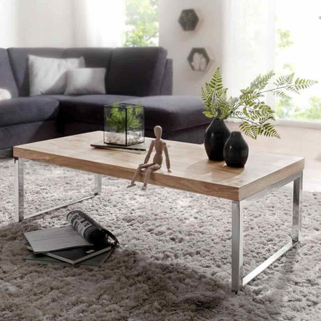 Modern-Rectangular-Wood-Top-Coffee-Table-With-Simple-Stainless-Steel-Legs-100cm