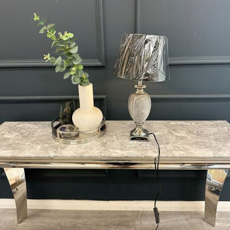 Modern-Rectangular-grey-Marble-hallway-Console-Table-140cm-Stainless-Steel-Base