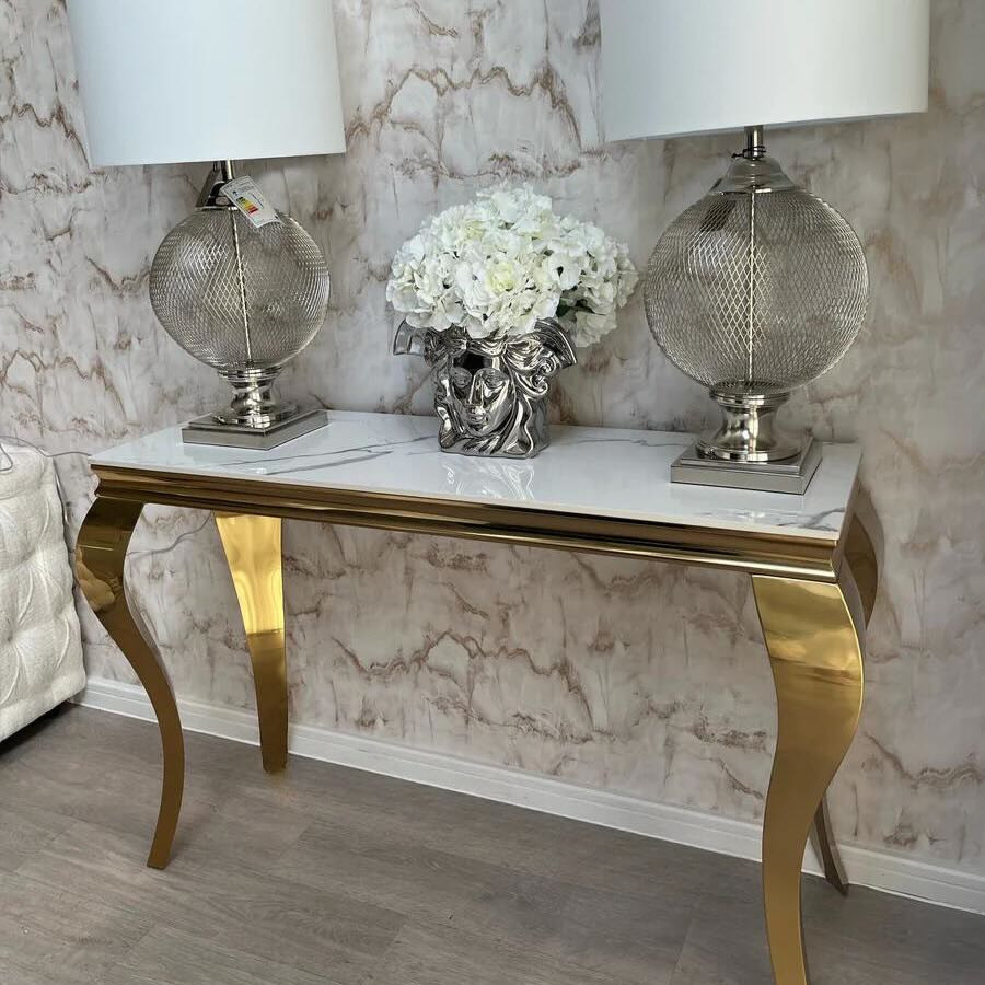 White marble online accent table