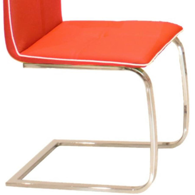 Modern-Red-Faux-Leather-Cantilever-Dining-Chair-With-Chrome-Base-Set-of-2