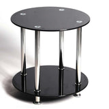 Modern-Round-Black-Glass-Side-Table-With-Stainless-Steel-Base-45cm