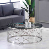 Modern-Round-Glass-Top-Coffee-Table-With-Metal-Pattern-Base-75cm