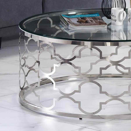 Modern-Round-Glass-Top-Coffee-Table-With-Metal-Pattern-Base-75cm