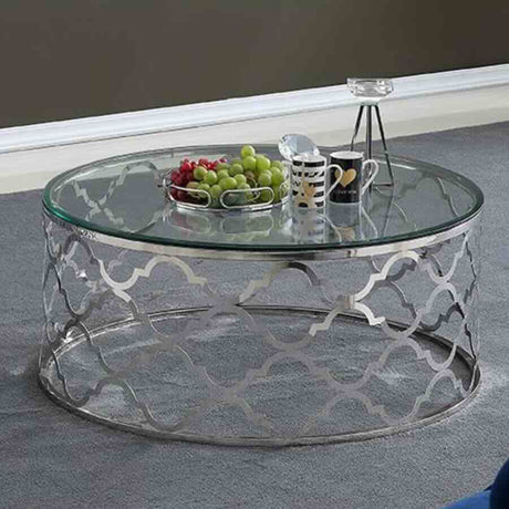 Modern-Round-Glass-Top-Coffee-Table-With-Metal-Pattern-Base-75cm