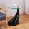 Modern-Round-Glass-Top-Side-Table-With-Tear-Drop-Style-Black-High-Gloss-Base-45cm