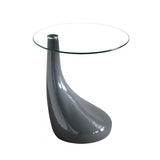 Modern-Round-Glass-Top-Side-Table-With-Tear-Drop-Style-Grey-High-Gloss-Base-45cm