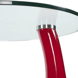 Modern-Round-Glass-Top-Side-Table-With-Tear-Drop-Style-Red-High-Gloss-Base-45cm