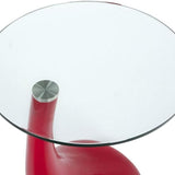 Modern-Round-Glass-Top-Side-Table-With-Tear-Drop-Style-Red-High-Gloss-Base-45cm