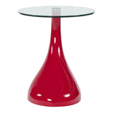 Modern-Round-Glass-Top-Side-Table-With-Tear-Drop-Style-Red-High-Gloss-Base-45cm