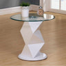 Modern-Round-Glass-Top-Side-Table-With-Unique-Geometric-White-High-Gloss-Base-60cm