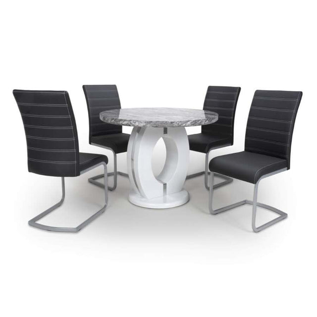 Modern-Round-Grey-Marble-Dining-Table-And-4-Black-Cantilever-Leather-Dining-Chairs-Kitchen-Table-Set-100cm