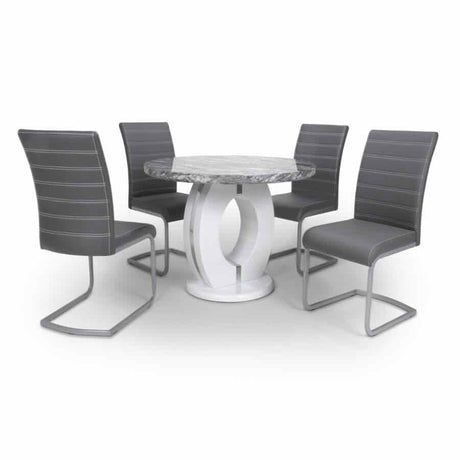 Modern-Round-Grey-Marble-Dining-Table-And-4-Grey-Cantilever-Leather-Dining-Chairs-Kitchen-Table-Set-100cm