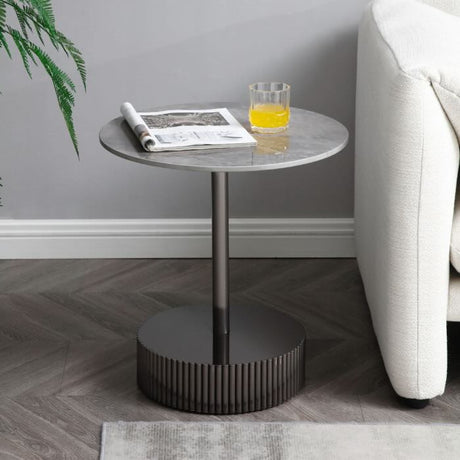 Modern-Round-Grey-Sintered-Stone-Side-Table-With-Metal-Pedestal-Base-50cm