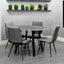 Modern-Round-Grey-Stone-Dining-Table-Set-With-4-Grey-Velvet-Dining-Chairs-110cm