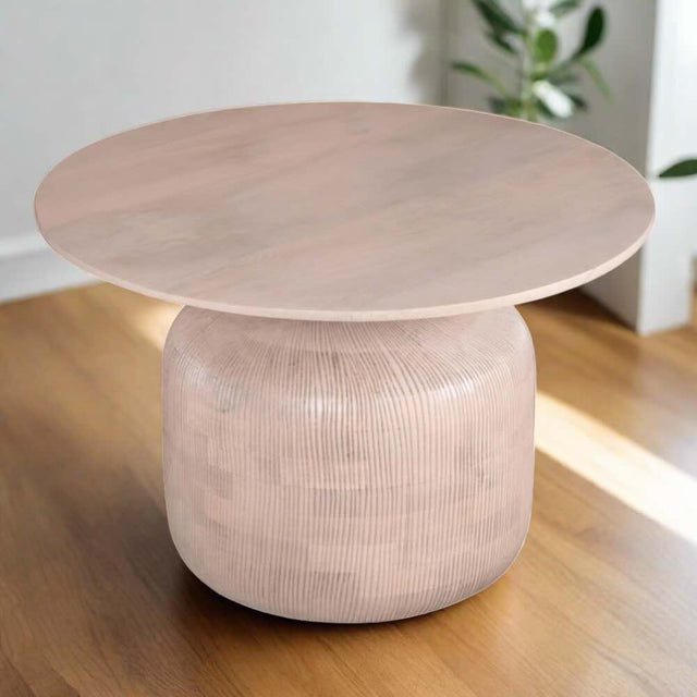 Modern-Round-Light-Mango-Wood-Coffee-Table-With-Tub-Base-80cm