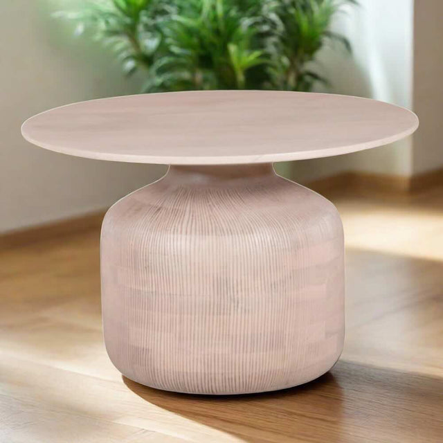 Modern-Round-Light-Mango-Wood-Coffee-Table-With-Tub-Base-80cm