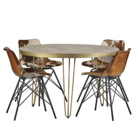 Modern-Round-Natural-Wood-Dining-Table-Gold-Legs-120cm