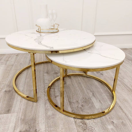 Modern-Round-Nested-White-Marble-Coffee-Tables-Gold-Base-Set-of-2