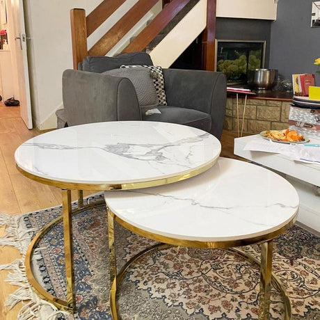 Modern-Round-Nested-White-Marble-Coffee-Tables-Gold-Base-Set-of-2