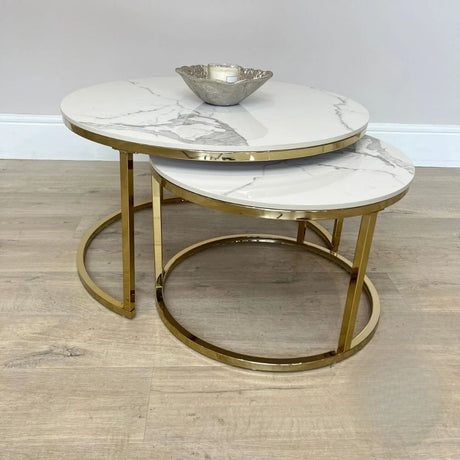 Modern-Round-Nested-White-Marble-Coffee-Tables-Gold-Base-Set-of-2