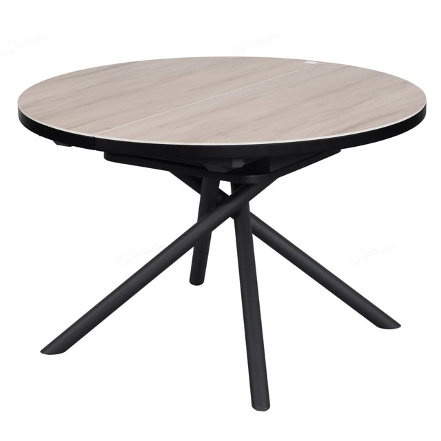 Alvaro Modern Oak Round Extending Dining Table 120cm-160cm