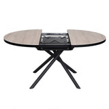 Alvaro Modern Oak Round Extending Dining Table 120cm-160cm