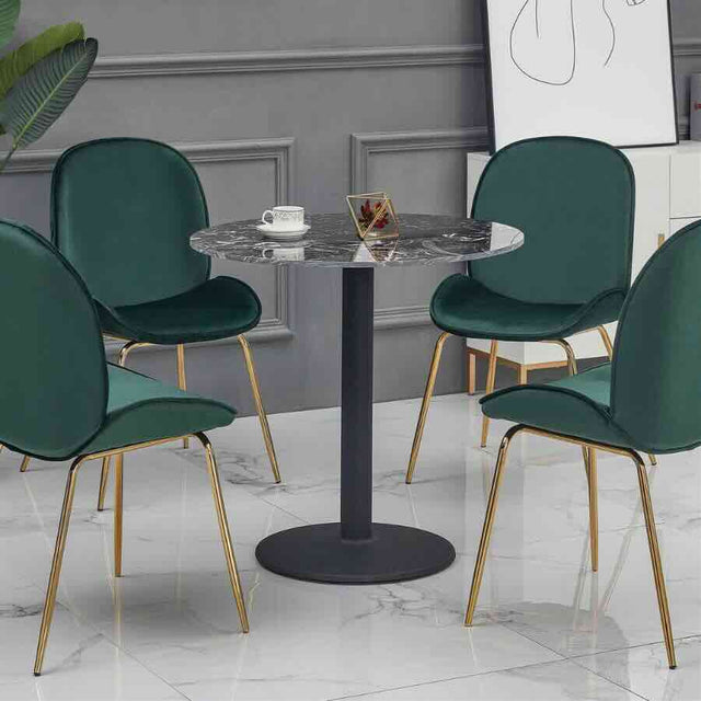 Modern-Round-Simple-Nlack-Marble-Dining-Table-Black-Metal-Tulip-Base-100cm